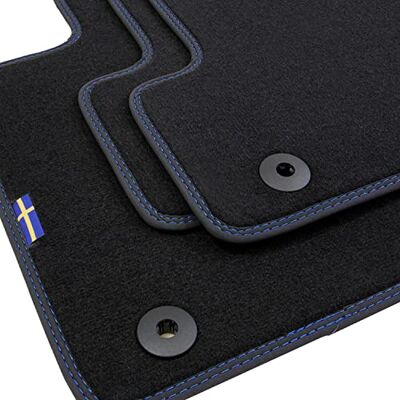 ART tapetes para Volvo V60 S60 2010-2018 4 peças 100 % ajuste perfeito Suécia design sistema de fixação fiação têxtil costuras manuais Velour ART tapetes para Volvo V60 S60 2010-2018 4 peças 100 % ajuste perfeito Suécia design sistema de fixação fiação têxtil costuras manuais Velour