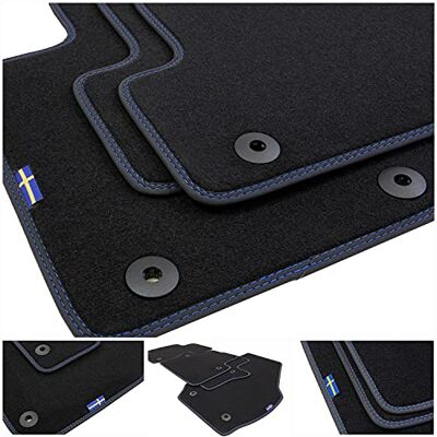 ART Suécia Design Tapetes para Volvo XC60 2008-2017 4 peças 100 % ajuste perfeito Suécia design sistema de fixação fiação têxtil costuras manuais Velour ART Suécia Design Tapetes para Volvo XC60 2008-2017 4 peças 100 % ajuste perfeito Suécia design sistema de fixação fiação têxtil costuras manuais Velour