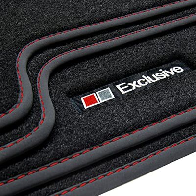 ART A78 Exclusive-Line tapetes para Mercedes classe E W213/S213 2016-2023, costura: vermelho 4-piezas 100% Ajuste perfecto Logo Sistema de fijación Ribete textil Costuras manuales Velour ART A78 Exclusive-Line tapetes para Mercedes classe E W213/S213 2016-2023, costura: vermelho 4-piezas 100% Ajuste perfecto Logo Sistema de fijación Ribete textil Costuras manuales Velour