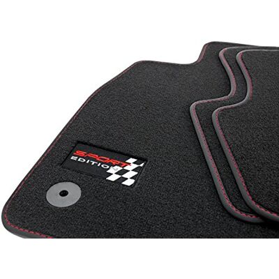 ART Sport Edition Tapetes para Seat Leon 1 1M 1999-2006 4 peças 100 % ajuste perfeito sistema de fixação fiação têxtil costuras manuais Velour ART Sport Edition Tapetes para Seat Leon 1 1M 1999-2006 4 peças 100 % ajuste perfeito sistema de fixação fiação têxtil costuras manuais Velour
