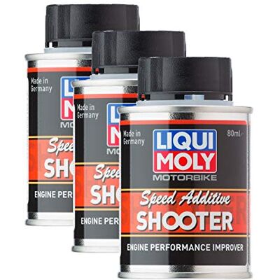 Liqui Moly 3 x 3823 Motorbike 2T 4T Speed Shooter Additiv Motorrad 80 ml Motocicleta, 3 x 80 ml, OEM 53844 Liqui Moly 3 x 3823 Motorbike 2T 4T Speed Shooter Additiv Motorrad 80 ml Motocicleta, 3 x 80 ml, OEM 53844