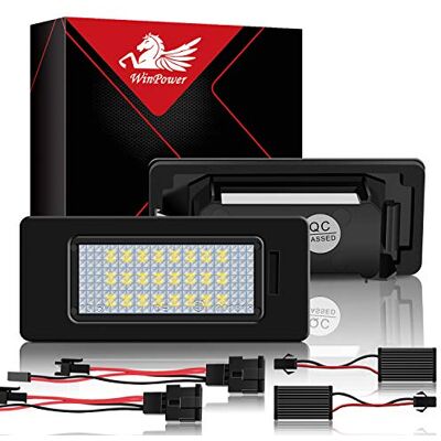 WinPower LED Luzes de matrícula Número de placa de luz 3582 SMD com CanBus Sem erro 6000K Branco para A A4 S4 B8 A5 S5 Q5 A6 C7 A7 Sportback RS5 TTRS TT etc., 2 unidades WinPower LED Luzes de matrícula Número de placa de luz 3582 SMD com CanBus Sem erro 6000K Branco para A A4 S4 B8 A5 S5 Q5 A6 C7 A7 Sportback RS5 TTRS TT etc., 2 unidades
