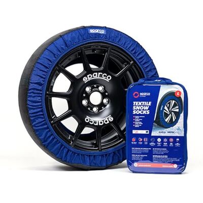 Sparco SnowShield Juego de 2 cadenas de nieve para coche Cadenas para nieve fáciles de montar Silenciosas, duraderas, homologadas y reutilizables (Talla XL) Sparco SnowShield Juego de 2 cadenas de nieve para coche Cadenas para nieve fáciles de montar Silenciosas, duraderas, homologadas y reutilizables (Talla XL)