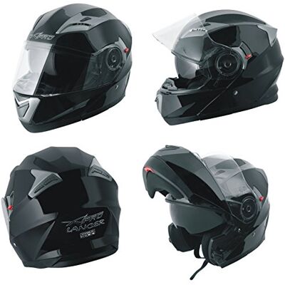 A-pro Capacete modular homologado Moto Touring Sport ecrã guarda-sol preto M A-pro Capacete modular homologado Moto Touring Sport ecrã guarda-sol preto M
