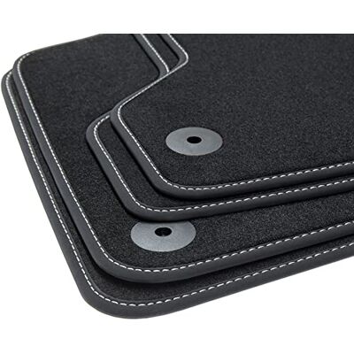 ART V213 Exclusive Tapetes para VW Sharan Seat Alhambra 2010 Costura: prata 4-piezas 100% Ajuste perfecto Logo Sistema de fijación Ribete textil Costuras manuales Velour ART V213 Exclusive Tapetes para VW Sharan Seat Alhambra 2010 Costura: prata 4-piezas 100% Ajuste perfecto Logo Sistema de fijación Ribete textil Costuras manuales Velour