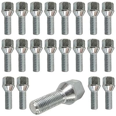 TRACER 20 parafusos de roda com flangia cónica M12 x 1,5, 26 mm, compatíveis com Mini, Dacia, BMW, Smart TRACER 20 parafusos de roda com flangia cónica M12 x 1,5, 26 mm, compatíveis com Mini, Dacia, BMW, Smart
