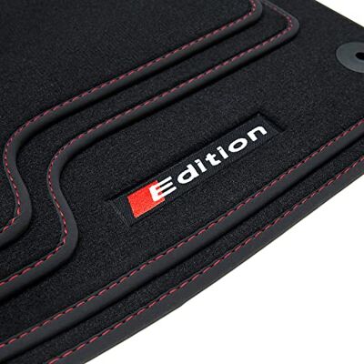 ART Edition Line Tapetes para Audi S Line S3 A3 8P 2003-2012 4 peças 100 % ajuste perfeito Edition Line sistema de fixação fiação têxtil costuras manuais Velour ART Edition Line Tapetes para Audi S Line S3 A3 8P 2003-2012 4 peças 100 % ajuste perfeito Edition Line sistema de fixação fiação têxtil costuras manuais Velour