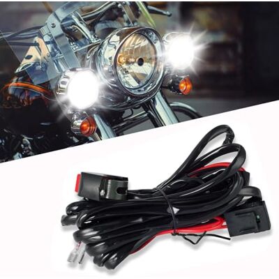 WinPower Kit Universal de Relé do Interruptor do Arnês de Fiação LED com 2 Conexões de Lâmpada para Moto Luzes de Condução, Lâmpadas Auxiliares de Trabalho, 1 peça WinPower Kit Universal de Relé do Interruptor do Arnês de Fiação LED com 2 Conexões de Lâmpada para Moto Luzes de Condução, Lâmpadas Auxiliares de Trabalho, 1 peça