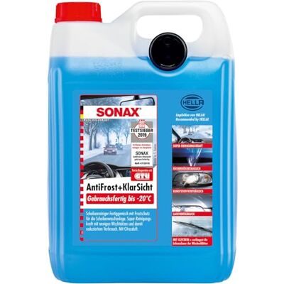 SONAX anticongelante pronto a usar, até -20 °C Limpador de pára-brisas rápido, sem riscas e eficaz para o inverno SONAX anticongelante pronto a usar, até -20 °C Limpador de pára-brisas rápido, sem riscas e eficaz para o inverno