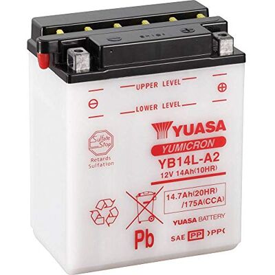 Yuasa BATERIA YB14L-A2 abierto sin ácido, para Motocicleta Yuasa BATERIA YB14L-A2 abierto sin ácido, para Motocicleta