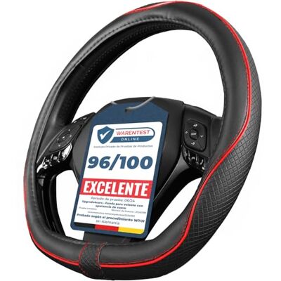 Upgrade4cars Capa para Volante de Carro Forma D Universal Preto Vermelho Poli-Pele Cobre 37-38 cm Diâmetro Exterior Acessórios para Carro Interior Decoração Capa Ideias para Presentes Apto para la mayoría de coches Revestimiento de goma antidesl Upgrade4cars Capa para Volante de Carro Forma D Universal Preto Vermelho Poli-Pele Cobre 37-38 cm Diâmetro Exterior Acessórios para Carro Interior Decoração Capa Ideias para Presentes Apto para la mayoría de coches Revestimiento de goma antidesl
