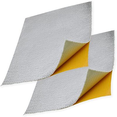 Easyboost Proteção térmica auto-adesiva silenciador escape 25 x 20 cm isolamento de alta temperatura para proteção de carenagem Moto Quad Scooter Cross Dirt Bike Pocket Bike Enduro (2 placas) Easyboost Proteção térmica auto-adesiva silenciador escape 25 x 20 cm isolamento de alta temperatura para proteção de carenagem Moto Quad Scooter Cross Dirt Bike Pocket Bike Enduro (2 placas)