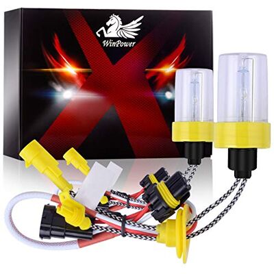 WinPower H11 / H8 / H9 Bombillas de xenón 55W HID Lámpara de luz Faros delanteros para automóvil Bombilla de reemplazo 6000K blanco puro, 2 piezas WinPower H11 / H8 / H9 Bombillas de xenón 55W HID Lámpara de luz Faros delanteros para automóvil Bombilla de reemplazo 6000K blanco puro, 2 piezas