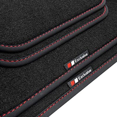 ART BEF853 Tapetes para Skoda Octavia 2 2004-2013 4-piezas 100% Ajuste perfecto Logo Sistema de fijación Ribete textil Costuras manuales Velour ART BEF853 Tapetes para Skoda Octavia 2 2004-2013 4-piezas 100% Ajuste perfecto Logo Sistema de fijación Ribete textil Costuras manuales Velour
