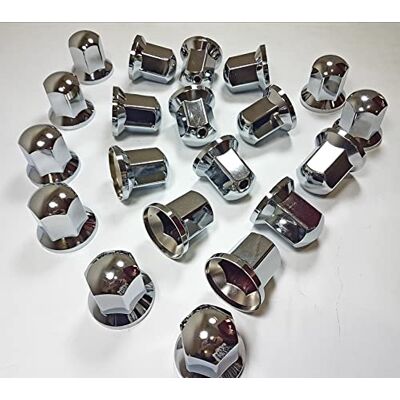 Desconocido 60 tampas de porca de roda de 32 mm, de plástico, cromadas, de ajuste longo, para camião, reboque, autocarro, camião, veículo LKW Desconocido 60 tampas de porca de roda de 32 mm, de plástico, cromadas, de ajuste longo, para camião, reboque, autocarro, camião, veículo LKW