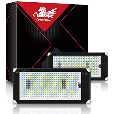 WinPower Luzes de matrícula LED candeeiro número luzes de prato 6000 K branco para 98-03 E46 2D Coupe Pre-LCI 323Ci 325Ci 328Ci 330Ci e 00-0 M3 Coupe apenas (não para descapotáveis), 2 peças WinPower Luzes de matrícula LED candeeiro número luzes de prato 6000 K branco para 98-03 E46 2D Coupe Pre-LCI 323Ci 325Ci 328Ci 330Ci e 00-0 M3 Coupe apenas (não para descapotáveis), 2 peças
