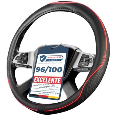 Upgrade4cars Capa para volante de camião 44-46 cm universal preto e vermelho poli-pele Cobre furgoneta acessórios para interior de carro decoração cobertura Ideias para presentes Apto para la mayoría de coches Revestimiento de goma antideslizante Upgrade4cars Capa para volante de camião 44-46 cm universal preto e vermelho poli-pele Cobre furgoneta acessórios para interior de carro decoração cobertura Ideias para presentes Apto para la mayoría de coches Revestimiento de goma antideslizante