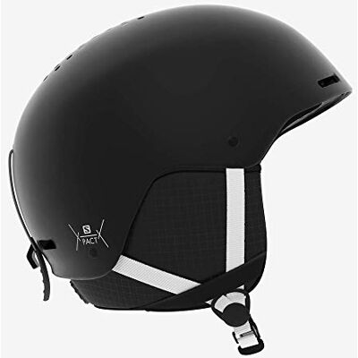 SALOMON Pact Capacete de esqui e snowboard para crianças, invólucro ABS, interior de espuma EPS 4D, preto (Black), M (56-59 cm) SALOMON Pact Capacete de esqui e snowboard para crianças, invólucro ABS, interior de espuma EPS 4D, preto (Black), M (56-59 cm)