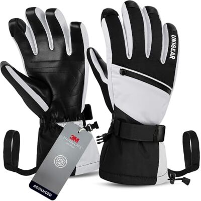 Unigear Luvas de esqui homem neve mulher para 3M thinsulate térmicas Tela tátil, antiderrapante impermeável e isolamento quente; adequado para snowboard, patinagem atividades de inverno Unigear Luvas de esqui homem neve mulher para 3M thinsulate térmicas Tela tátil, antiderrapante impermeável e isolamento quente; adequado para snowboard, patinagem atividades de inverno