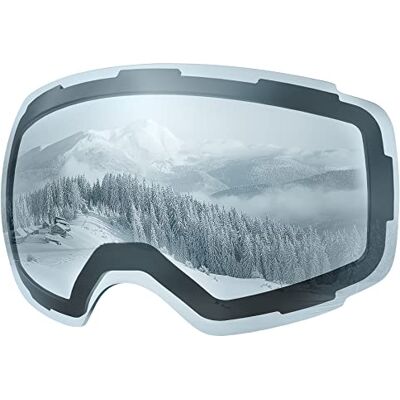 OutdoorMaster óculos de esqui PRO Lente intercambiável sem moldura 100% Proteção UV400 Óculos de Esqui Snowboard para Mulher & homem (VLT80% Azul Claro) OutdoorMaster óculos de esqui PRO Lente intercambiável sem moldura 100% Proteção UV400 Óculos de Esqui Snowboard para Mulher & homem (VLT80% Azul Claro)