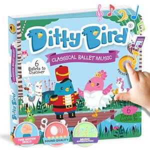 DITTY BIRD Livros musicais para bebés e crianças pequenas de 1 a 3 anos Livro divertido de música clássica som de balé, quebra-nozes, lago dos cisne brinquedo musical infantil DITTY BIRD Livros musicais para bebés e crianças pequenas de 1 a 3 anos Livro divertido de música clássica som de balé, quebra-nozes, lago dos cisne brinquedo musical infantil
