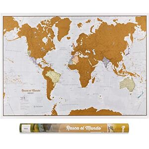 Maps International Póster do mapa mundo de raspar Espanhol com tubo de presente extra grande 84 x 59 cm 50 anos a fazer mapas detalhes cartográficos com o país e os países vizinhos Maps International Póster do mapa mundo de raspar Espanhol com tubo de presente extra grande 84 x 59 cm 50 anos a fazer mapas detalhes cartográficos com o país e os países vizinhos