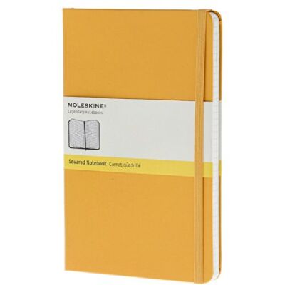 Moleskine Diário quadrado com tampa rígida (tamanho grande), cor amarela ( Classic) Moleskine Diário quadrado com tampa rígida (tamanho grande), cor amarela ( Classic)