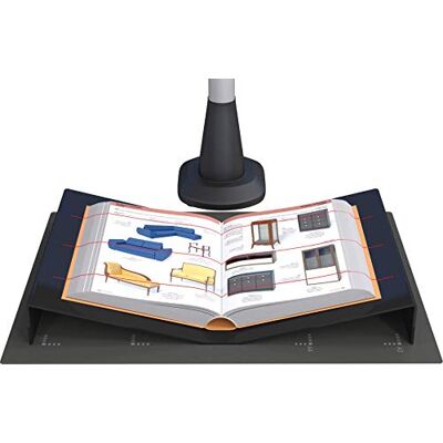 Jourist Berço para scanner de supervisão e scanner de livros para uma superfície de digitalização até A3, de acrílico preto. Jourist Berço para scanner de supervisão e scanner de livros para uma superfície de digitalização até A3, de acrílico preto.