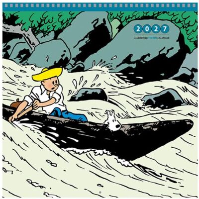 Tintin Calendário de parede 2027 tinta com fio de água, 30 x 30 cm () Tintin Calendário de parede 2027 tinta com fio de água, 30 x 30 cm ()