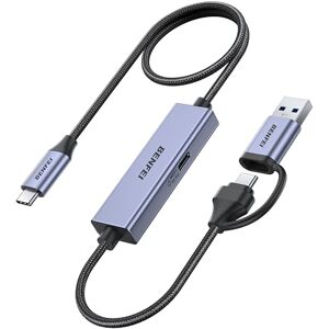 BENFEI USB C Cartão Capturador de vídeo/áudio suporta Full HD 1080P 60FPS para streaming, gravação, jogos, compatível com Switch, PS4, PS5, Xbox, funciona com PC/Windows/Mac OS BENFEI USB C Cartão Capturador de vídeo/áudio suporta Full HD 1080P 60FPS para streaming, gravação, jogos, compatível com Switch, PS4, PS5, Xbox, funciona com PC/Windows/Mac OS