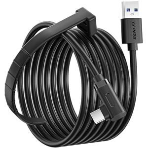BENFEI Cabo Link de 5 m, cabo Link USB 3.0 para USB C com Meta Quest 3s, Quest 3 2 1, Quest Pro, Pico 4, PC Steam VR acessórios, transferência de dados de alta velocidade BENFEI Cabo Link de 5 m, cabo Link USB 3.0 para USB C com Meta Quest 3s, Quest 3 2 1, Quest Pro, Pico 4, PC Steam VR acessórios, transferência de dados de alta velocidade