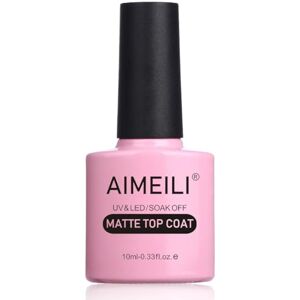 AIMEILI Top Coat mate verniz semipermanente de unhas Soak Off UV LED unhas de gel No Wipe Matte camada superior 10 ml AIMEILI Top Coat mate verniz semipermanente de unhas Soak Off UV LED unhas de gel No Wipe Matte camada superior 10 ml