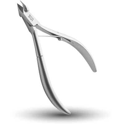 Rui Smiths Alicates Profissionais para Cutículas Alicates de Precisão para Cutículas de Aço Inoxidável de Grau Cirúrgico, Cabo Francês, Mola Única, Mandíbula de 4 mm (Quarter Jaw) Rui Smiths Alicates Profissionais para Cutículas Alicates de Precisão para Cutículas de Aço Inoxidável de Grau Cirúrgico, Cabo Francês, Mola Única, Mandíbula de 4 mm (Quarter Jaw)