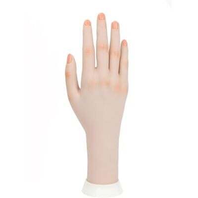 Davinona Manicure Practice Hands & Fingers Nail Hand Practice Model flexível Movable Soft Plastic Hand for Fake Nail Art Starter Training(Right Hand) (cor de pele) Davinona Manicure Practice Hands & Fingers Nail Hand Practice Model flexível Movable Soft Plastic Hand for Fake Nail Art Starter Training(Right Hand) (cor de pele)