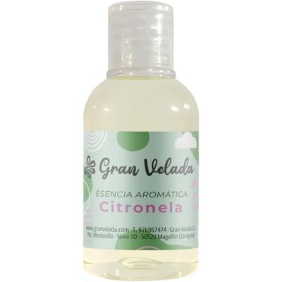 GRAN VELADA Essência Aromática Concentrada de Citronela para Repelentes de Mosquitos e Ambientadores, Ideal para Velas e Bricolage, Fresca e Intensa 50 ml GRAN VELADA Essência Aromática Concentrada de Citronela para Repelentes de Mosquitos e Ambientadores, Ideal para Velas e Bricolage, Fresca e Intensa 50 ml