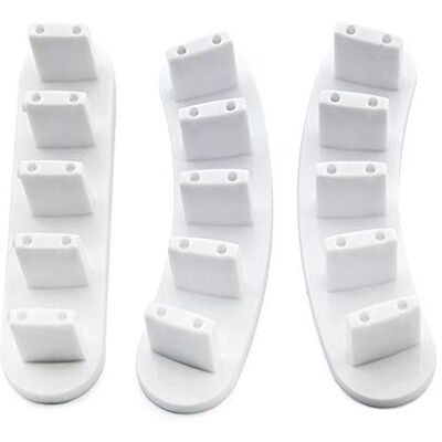KADS Conjunto de 3 suportes de ponta de plástico para uso na prática, prática de treino de unhas, ferramenta de treino de unhas falsas (branco) KADS Conjunto de 3 suportes de ponta de plástico para uso na prática, prática de treino de unhas, ferramenta de treino de unhas falsas (branco)