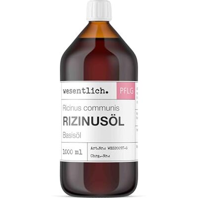 wesentlich. Óleo de rícino, 1000 ml, 1000 % puro, sem aditivos, para pele, cabelo, pestanas e sobrancelhas, ideal para cosméticos DIY wesentlich. Óleo de rícino, 1000 ml, 1000 % puro, sem aditivos, para pele, cabelo, pestanas e sobrancelhas, ideal para cosméticos DIY