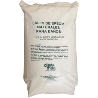 Dismag Sais de Epsom para banho. Sal da Epsom em formato de bolsa de 10 kg. Banho e cuidados pessoais. Fonte concentrada de magnésio natural. Sal de banho 100% puro. Ideal para relaxamento muscular. Dismag Sais de Epsom para banho. Sal da Epsom em formato de bolsa de 10 kg. Banho e cuidados pessoais. Fonte concentrada de magnésio natural. Sal de banho 100% puro. Ideal para relaxamento muscular.