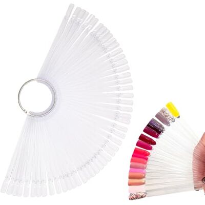 Pinkiou Amostra de unhas para pintura, cartão de exibição de esmalte de unhas, pontas de arte de unhas acrílicas para salão de unhas, uso doméstico (transparente) Pinkiou Amostra de unhas para pintura, cartão de exibição de esmalte de unhas, pontas de arte de unhas acrílicas para salão de unhas, uso doméstico (transparente)