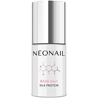 NÉONAIL Pintauñas Semipermanentes 7,2 ml Base Coat Semipermanente Base 6in1 Silk Protein Esmaltes Semipermanentes Para Uñas Gel Uñas Manicura Base Esmalte Gel UV LED NÉONAIL Pintauñas Semipermanentes 7,2 ml Base Coat Semipermanente Base 6in1 Silk Protein Esmaltes Semipermanentes Para Uñas Gel Uñas Manicura Base Esmalte Gel UV LED