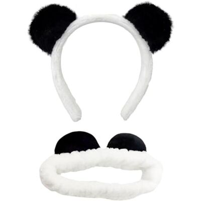 COACOM 1 bandana, 1 bandana, acessórios para o cabelo de orelha de Panda, faixa bonita para lavar o rosto de luxo, esponja e de moda, artigos de toucador adequados para mulheres. COACOM 1 bandana, 1 bandana, acessórios para o cabelo de orelha de Panda, faixa bonita para lavar o rosto de luxo, esponja e de moda, artigos de toucador adequados para mulheres.