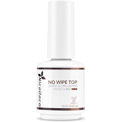 Nicedeco No Wipe Top Coat semipermanentes vernizes semipermanentes para unhas camada superior UV LED Soak Off unhas de gel 15 ml Nicedeco No Wipe Top Coat semipermanentes vernizes semipermanentes para unhas camada superior UV LED Soak Off unhas de gel 15 ml