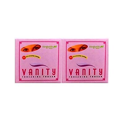 VARDHMAN Vanity 2 bobinas de 300 m para depilação com fio de sobrancelhas, fio extra macio e forte, anti-bacteriano VARDHMAN Vanity 2 bobinas de 300 m para depilação com fio de sobrancelhas, fio extra macio e forte, anti-bacteriano