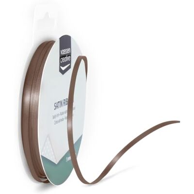 Creative Fita de cetim 3 mm x 10 m chocolate Creative Fita de cetim 3 mm x 10 m chocolate