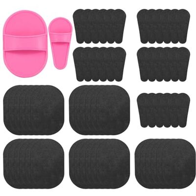 MR BAEQ Conjunto de 60 esfoliante de depilação, papel de lixamento para remoção de pêlos, ferramenta portátil remoção de pelos em dois tamanhos, rosto ideal, lábios, braços e pernas, rosa MR BAEQ Conjunto de 60 esfoliante de depilação, papel de lixamento para remoção de pêlos, ferramenta portátil remoção de pelos em dois tamanhos, rosto ideal, lábios, braços e pernas, rosa