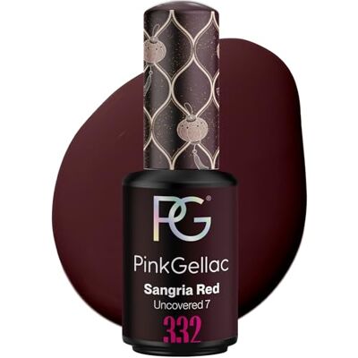 Pink Gellac Pinta-unhas semipermanentes 332 Sangria Red 8 ml, esmalte semipermanente para unhas para lâmpada LED, aplicação fácil unhas de qualidade por 14 dias vegano e fabricado na Holanda Pink Gellac Pinta-unhas semipermanentes 332 Sangria Red 8 ml, esmalte semipermanente para unhas para lâmpada LED, aplicação fácil unhas de qualidade por 14 dias vegano e fabricado na Holanda