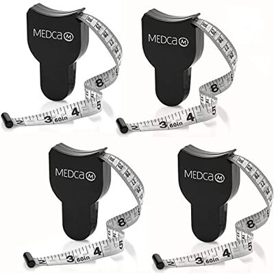 MEDca Fita métrica retrátil para o corpo Fitness dispositivo de medição de gordura e monitores de peso (4 unidades) MEDca Fita métrica retrátil para o corpo Fitness dispositivo de medição de gordura e monitores de peso (4 unidades)