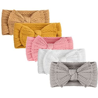 DRESHOW Diademas bebé menina nylon borboleta fita elástica meninas faixa para cabeça acessório de cabelo bebé meninas recém-nascida DRESHOW Diademas bebé menina nylon borboleta fita elástica meninas faixa para cabeça acessório de cabelo bebé meninas recém-nascida