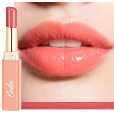 Oulac Labial hidratante coral barra de lábios de brilho com manteiga de karité para nutrir os lábios, acabamento brilhante, não pegajoso, Btommee alta pigmentação, Vegan & Cruelty Free 04 Oulac Labial hidratante coral barra de lábios de brilho com manteiga de karité para nutrir os lábios, acabamento brilhante, não pegajoso, Btommee alta pigmentação, Vegan & Cruelty Free 04