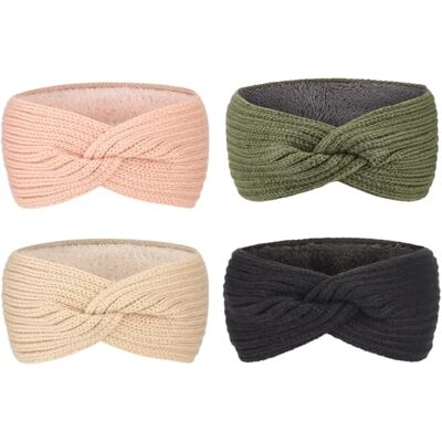 DRESHOW Diadema de Malha Quente para Mulher Aquecedor de Orelhas de Inverno Diademas de Crochê Bandas Grossas para o Cabelo de Lã DRESHOW Diadema de Malha Quente para Mulher Aquecedor de Orelhas de Inverno Diademas de Crochê Bandas Grossas para o Cabelo de Lã